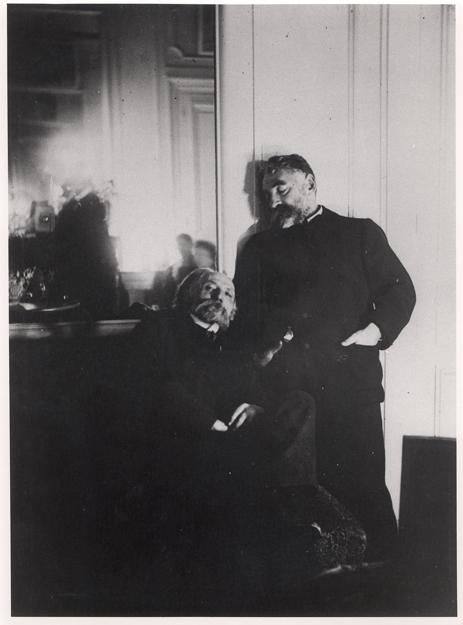 Auguste Renoir (1841-1919) e Stephane Mallarme (1842-98) de Edgar Degas