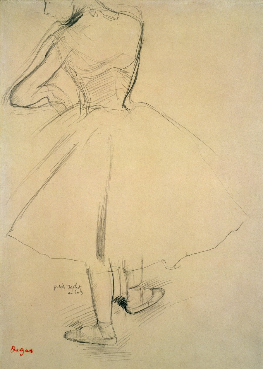Bailarina de trás, do século XIX de Edgar Degas