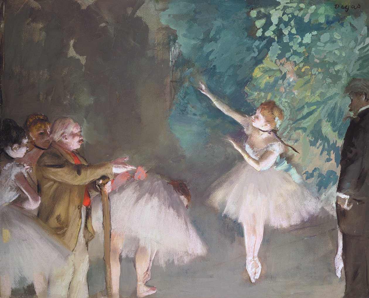 Ensaio de balé (pastel e óleo) de Edgar Degas