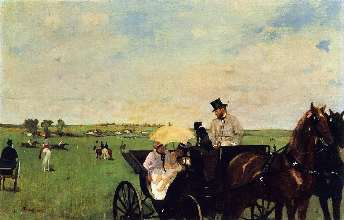 Treinadores na corrida de Edgar Degas