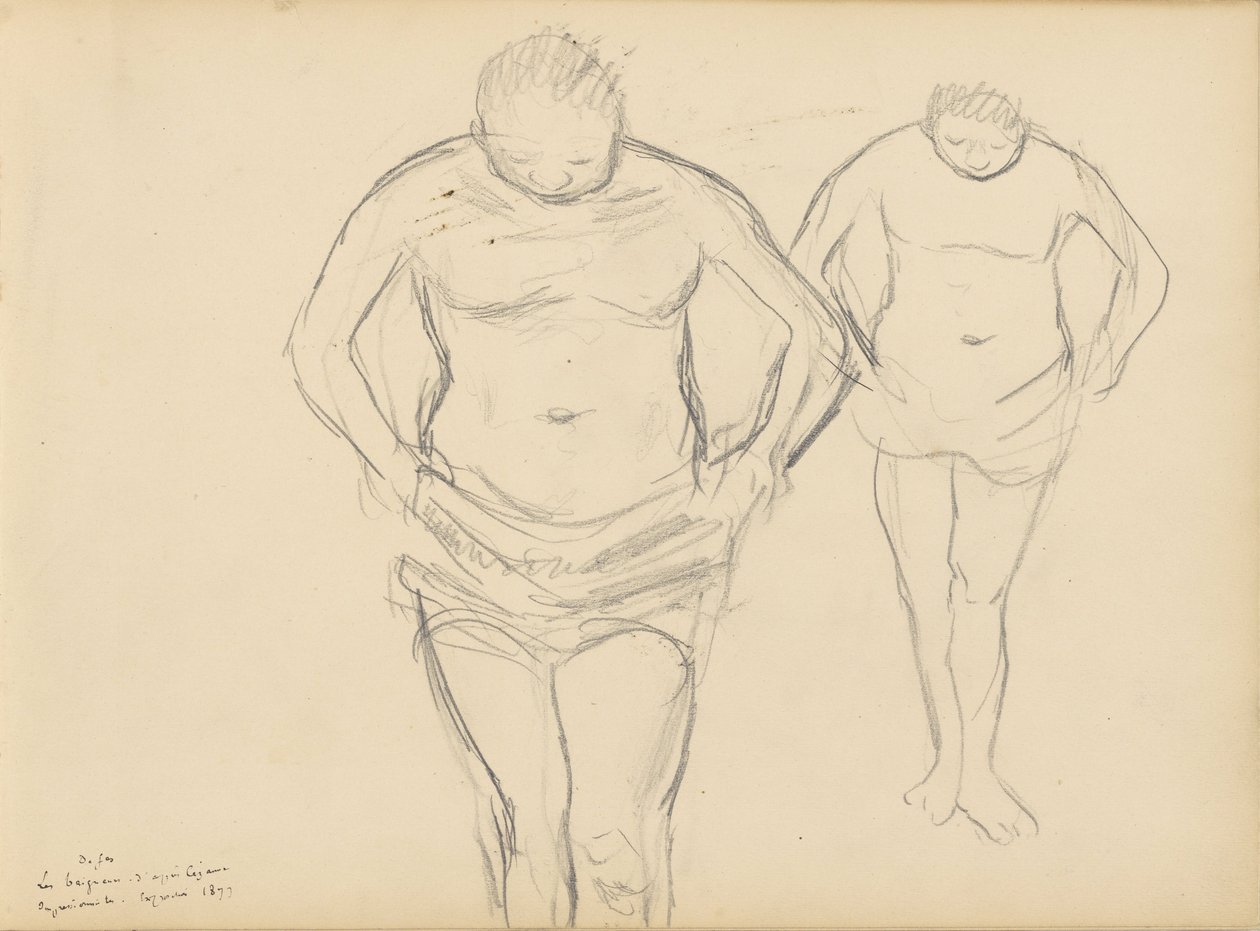 Cópias dos banhistas de Cézannes de Edgar Degas