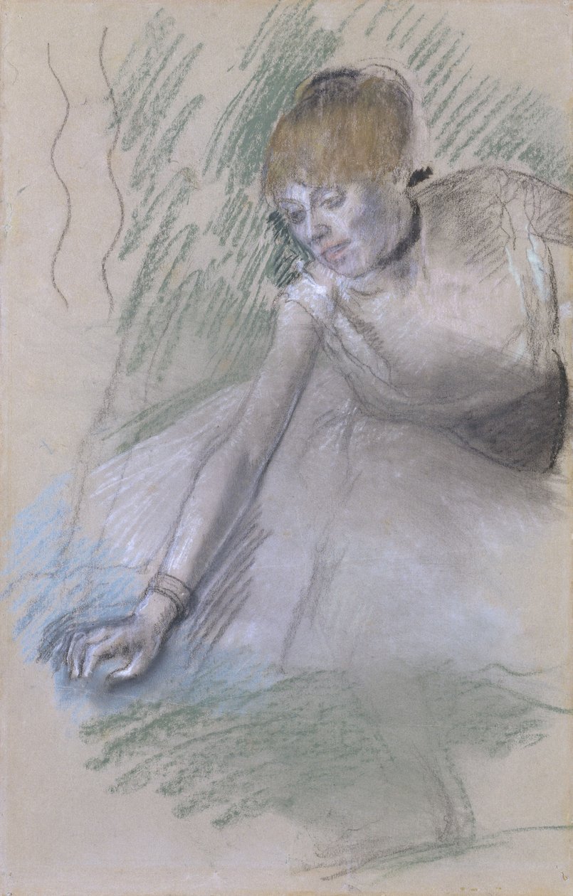 Dancer, 1880-85 (pastel sobre papel, colocado a bordo) de Edgar Degas
