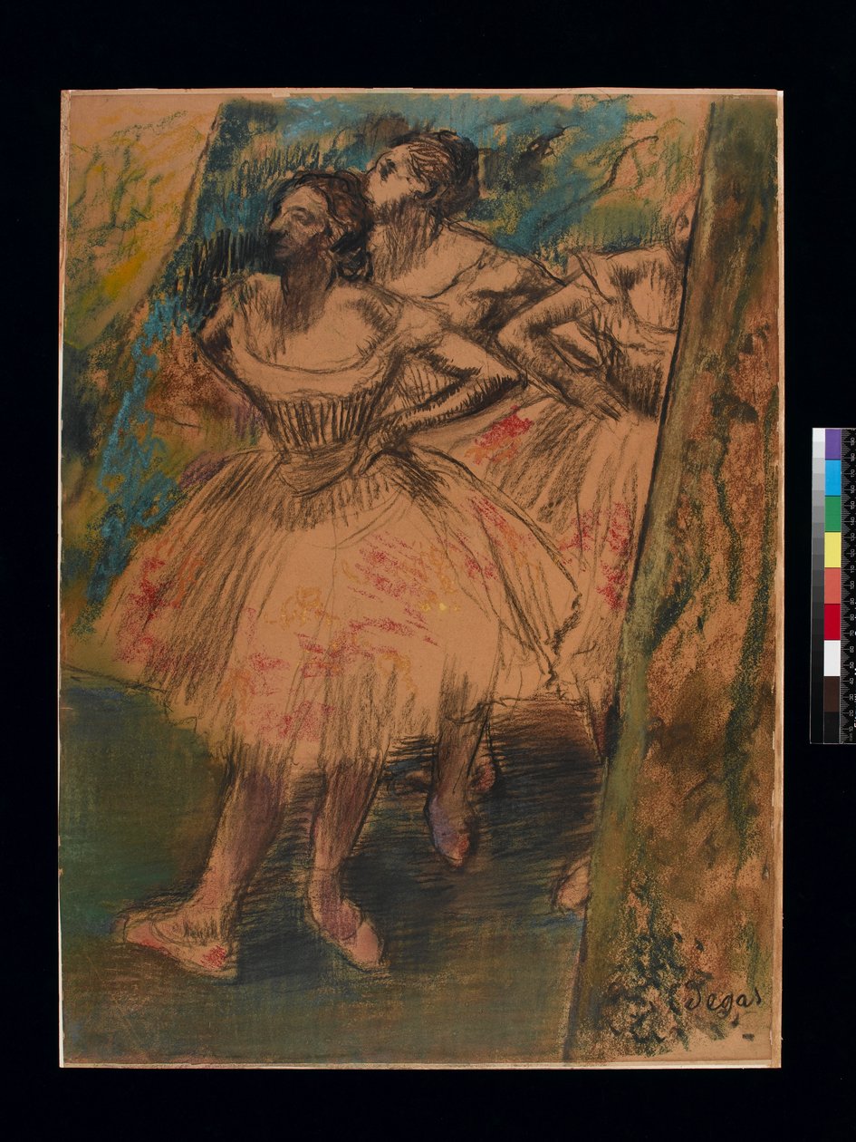 Dancer in the Wing, c.1905 (giz preto e pastel sobre papel) de Edgar Degas