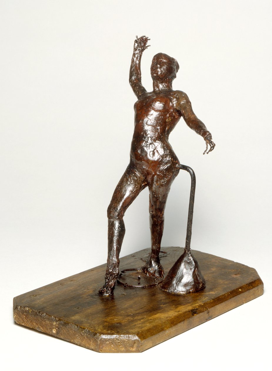 Dançarino com pandeiro, c.1895 (cera marrom) de Edgar Degas