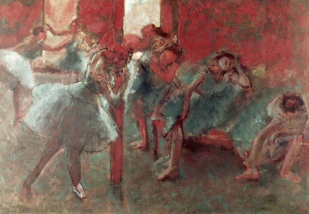 Dancers at Rehearsal, 1895-98 (pastel sobre papel) de Edgar Degas
