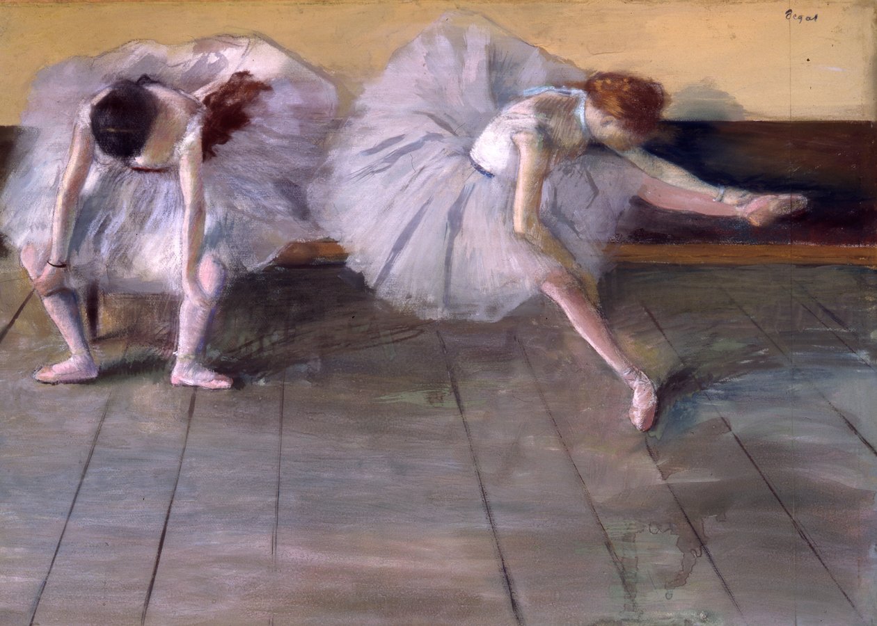 Dois dançarinos, c.1879 (pastel e guache sobre papel) de Edgar Degas