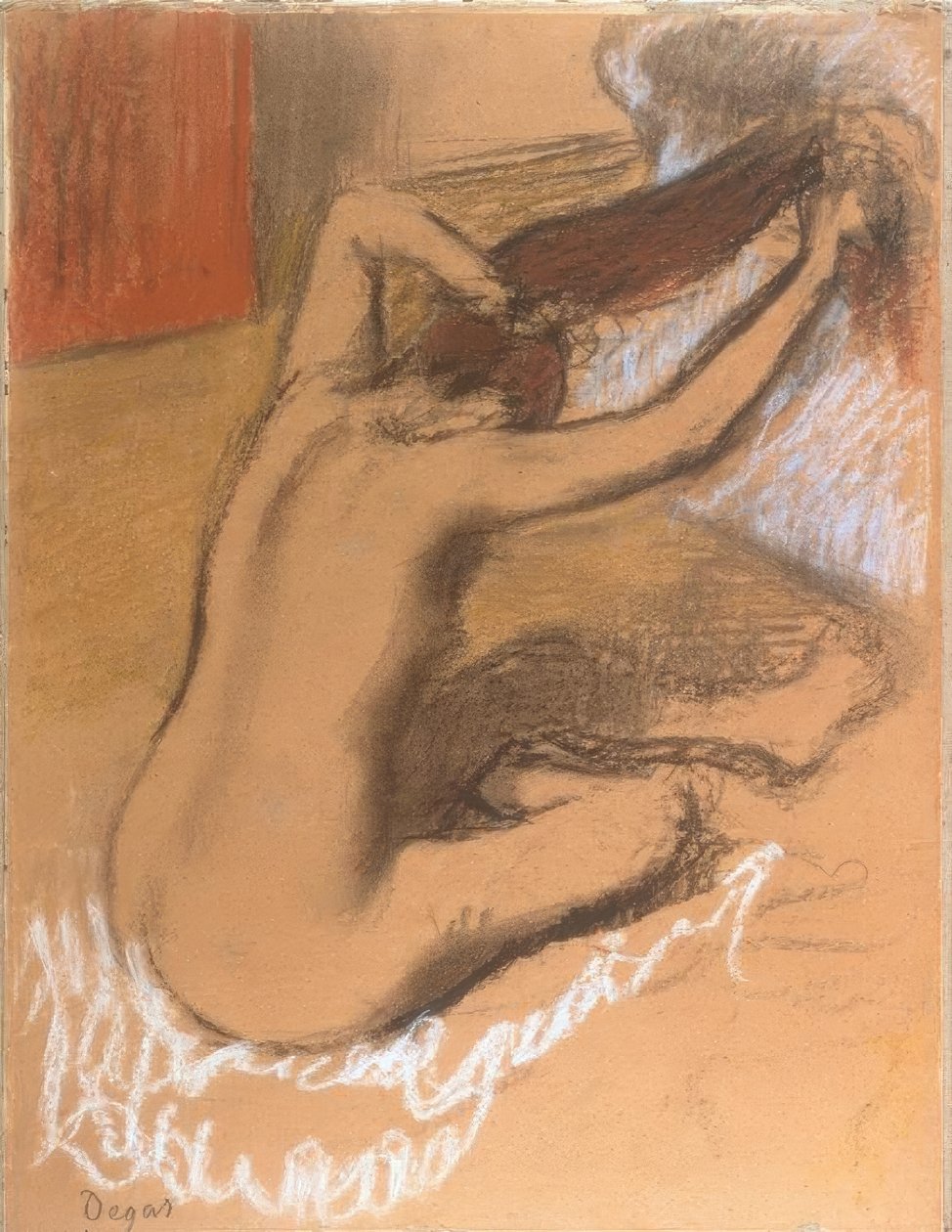 Mulher, pintando ela mesma de Edgar Degas