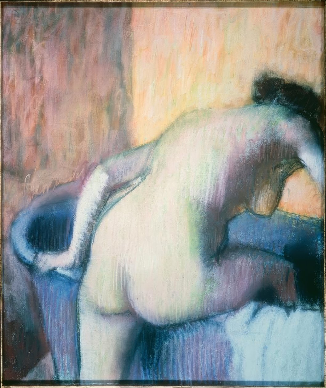 Mulher, subindo na banheira de Edgar Degas