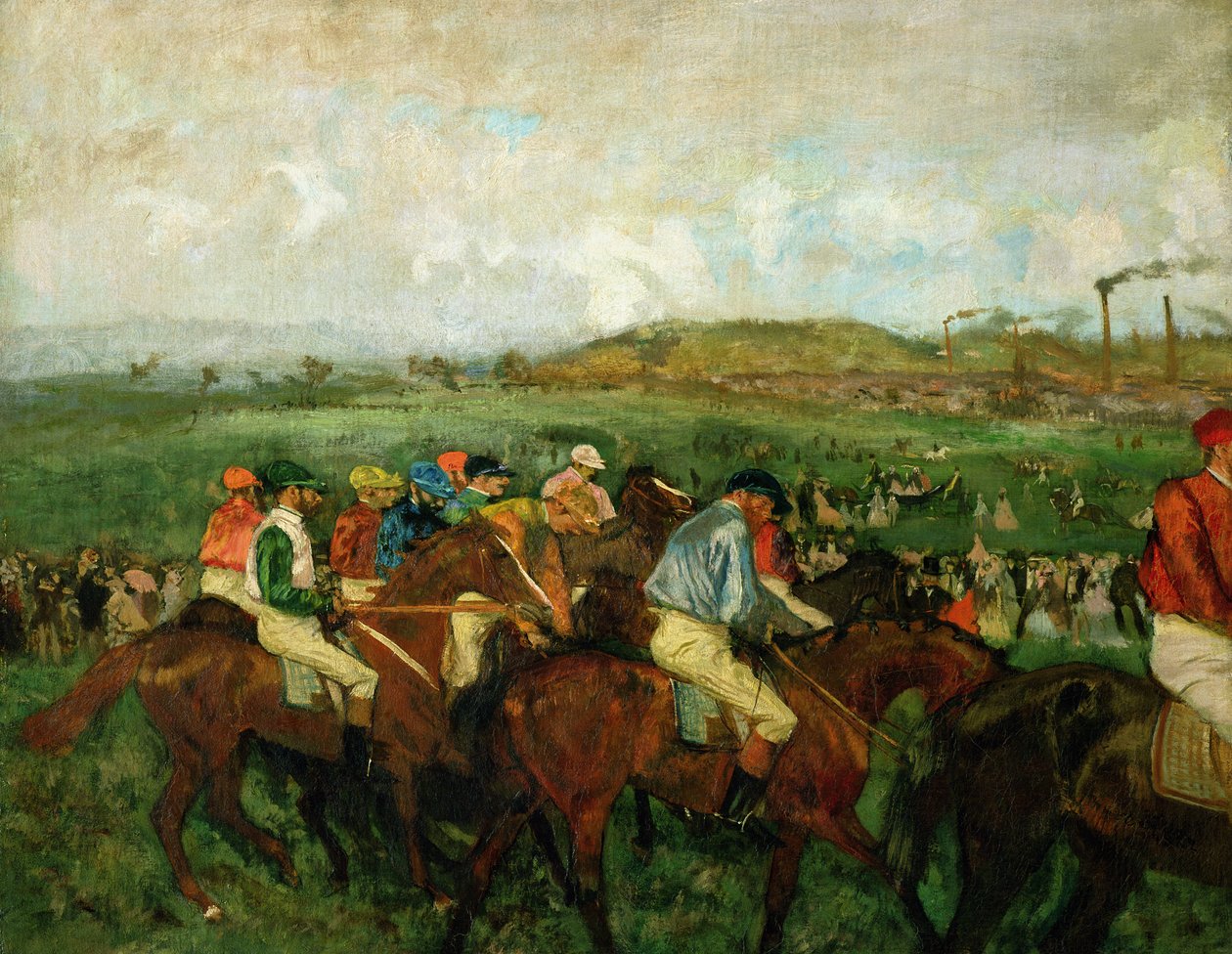 Cavalheiros correm. Antes da partida, 1862 de Edgar Degas