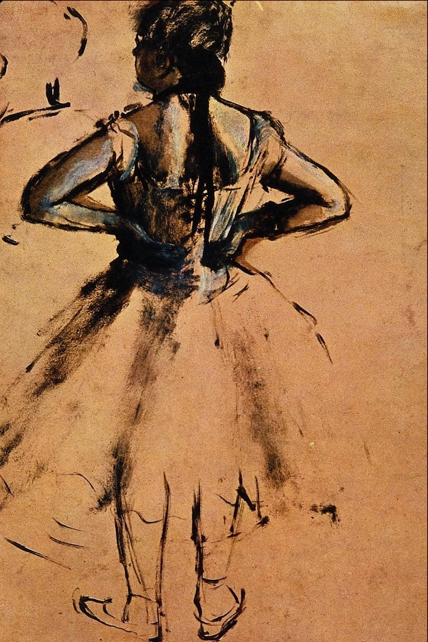 Mãos nos quadris de Edgar Degas