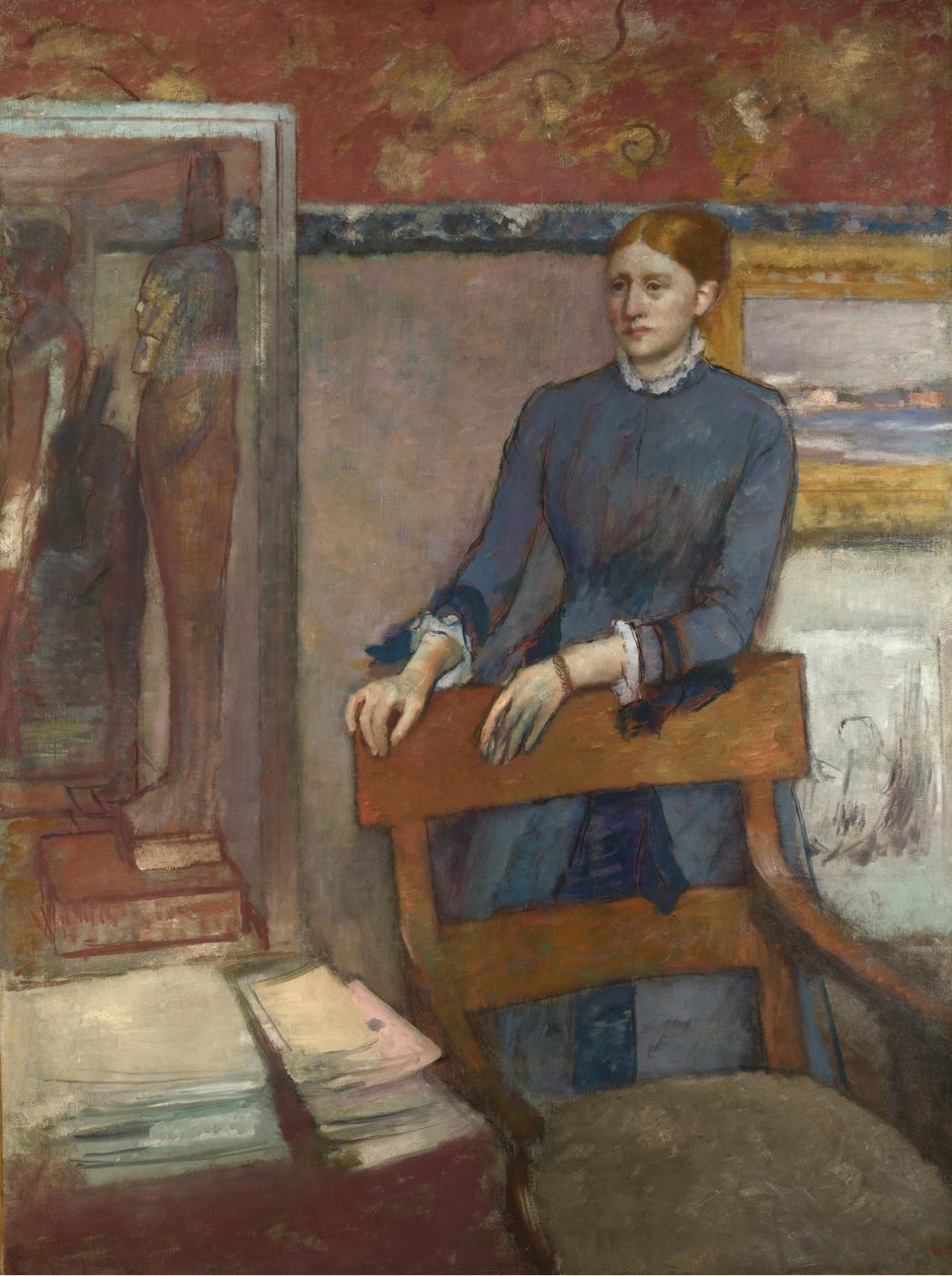 Hélène Rouart no estudo do seu pai de Edgar Degas