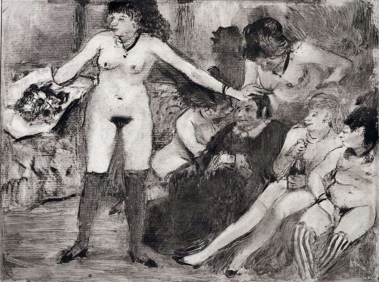 Ilustração de "The Tellier House", de Guy de Maupassant (1850-93) gravada por Maurice Potin, 1933 de Edgar Degas