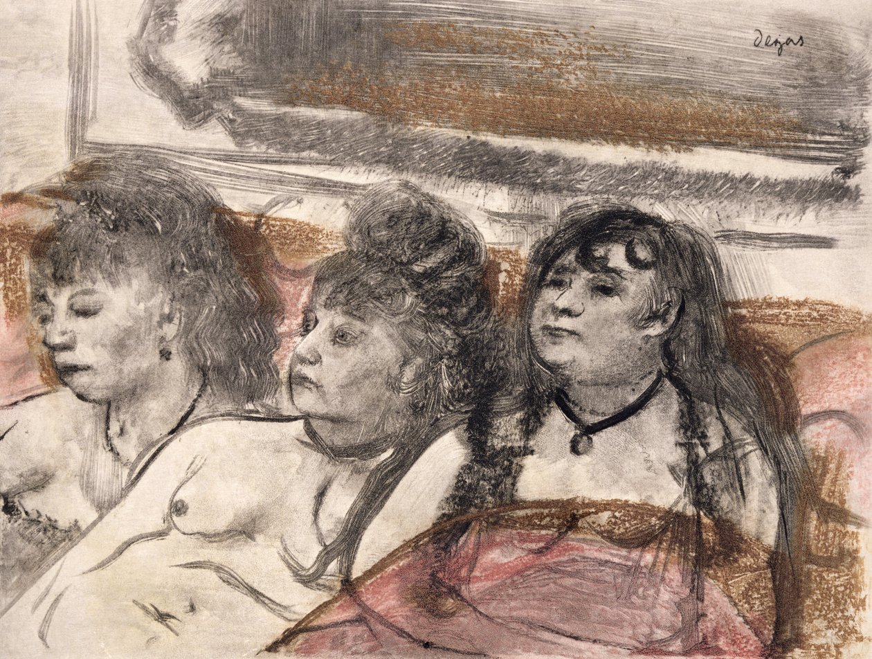 Ilustração de "The Tellier House", de Guy de Maupassant (1850-93) gravada por Maurice Potin, 1933 de Edgar Degas