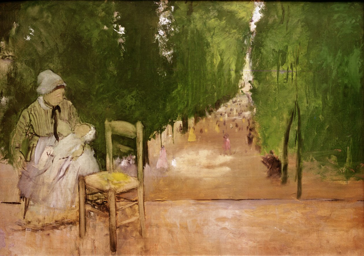 No Jardim Luxeumbourg de Edgar Degas