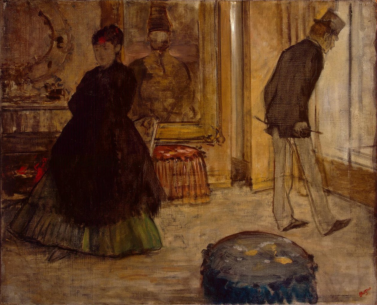 Interior com duas figuras, 1869 de Edgar Degas