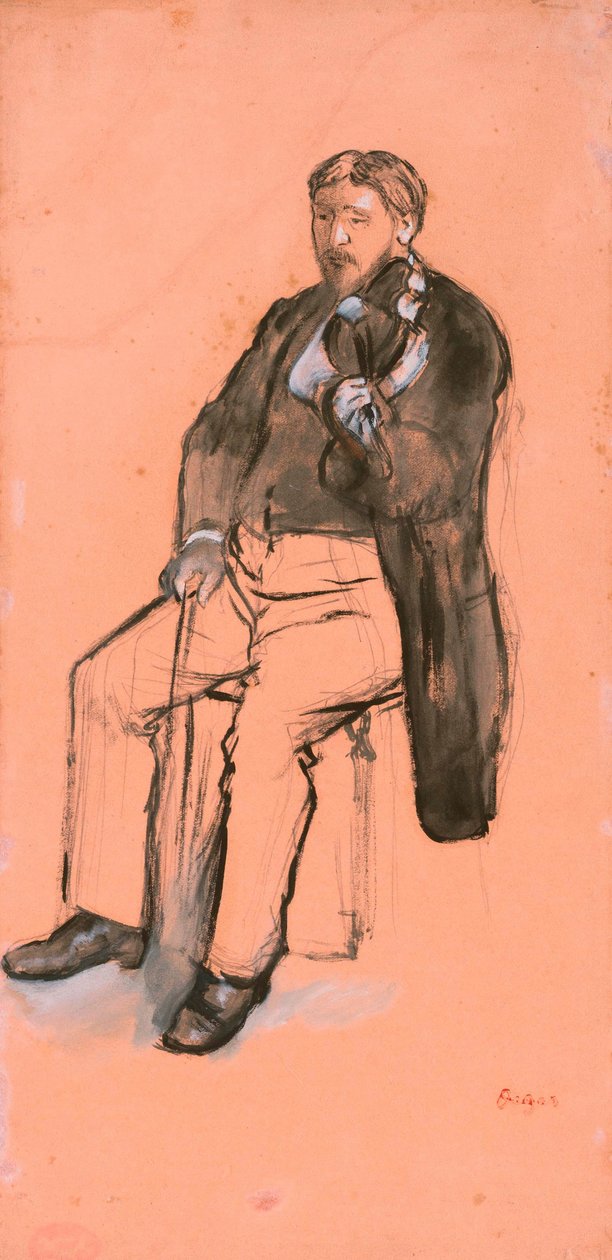 Jogador sentado de violino de Edgar Degas