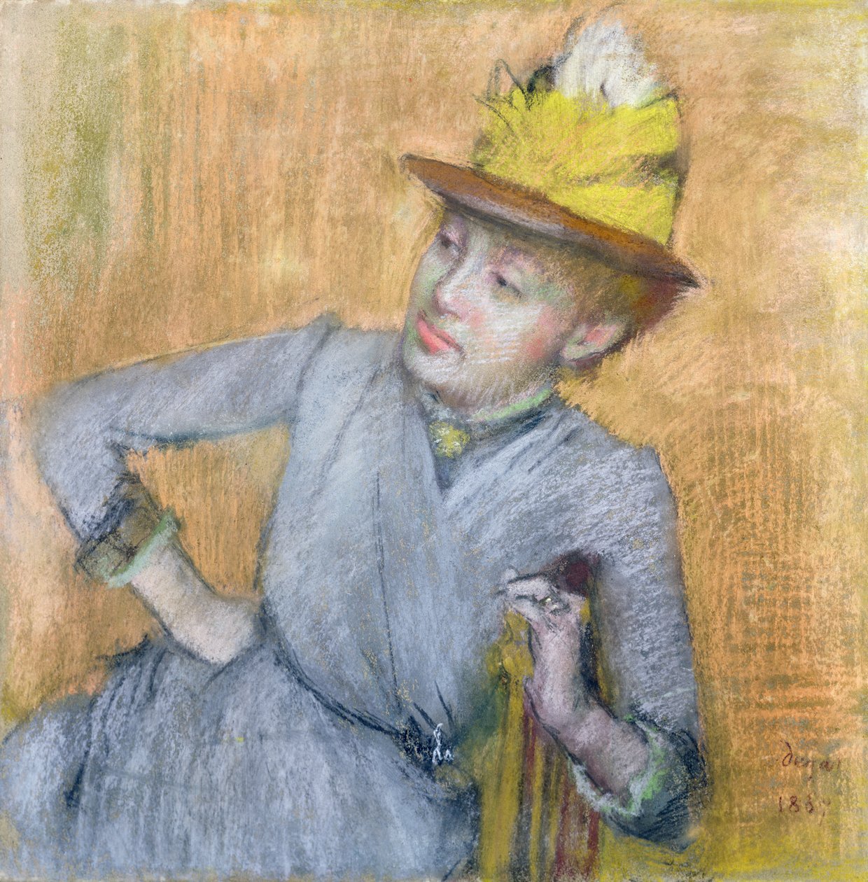 Mulher sentada, 1887 (pastel sobre papel) de Edgar Degas