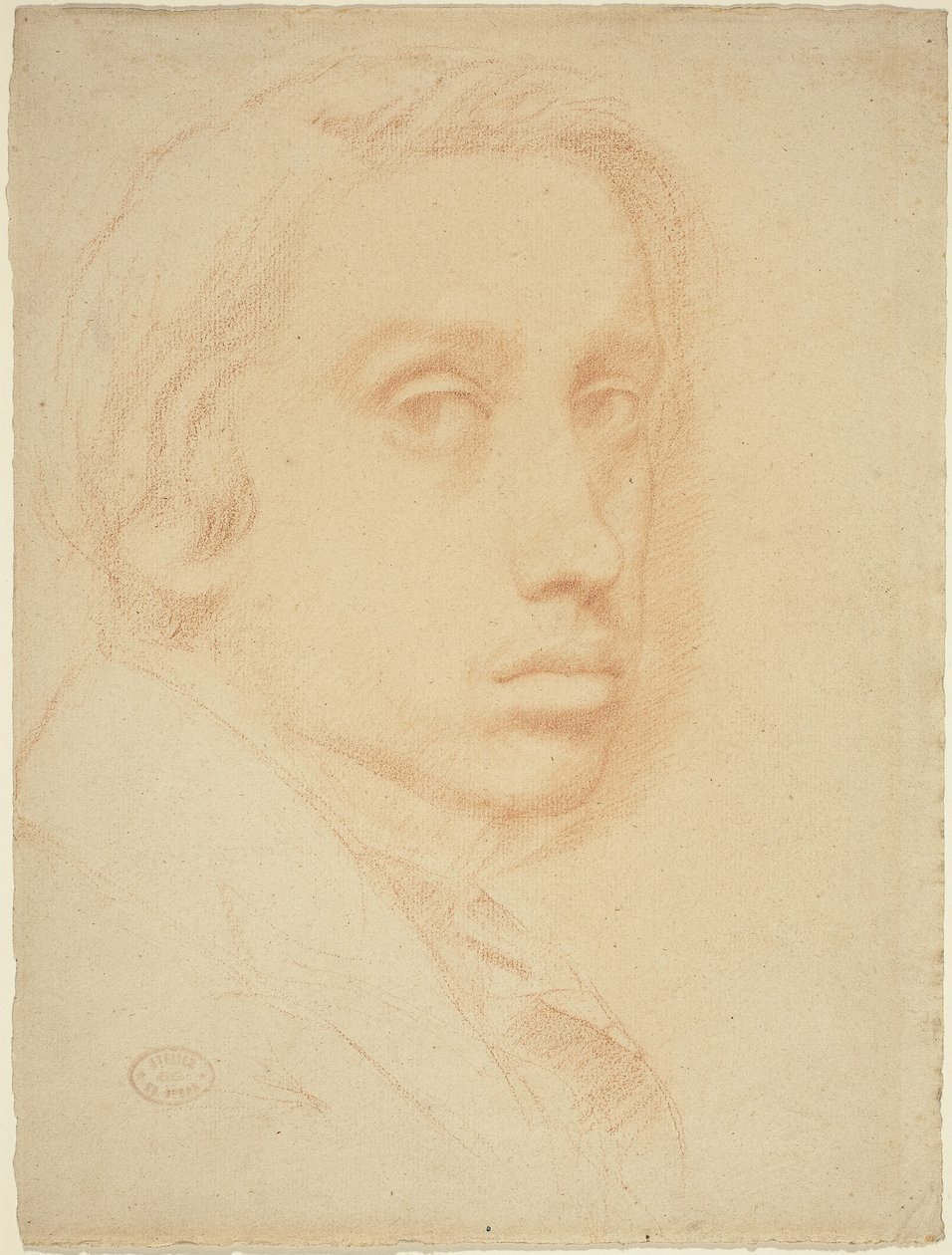 Auto-Retrato, c.1855 (giz vermelho sobre papel) de Edgar Degas