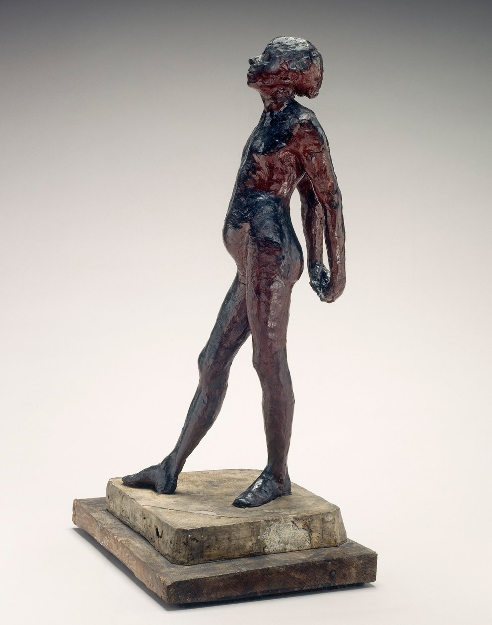 Estudo no nu de Little Dancer Quatorze anos (Nude Little Dancer) c.1878-1881 (cera vermelha e plastilina) de Edgar Degas