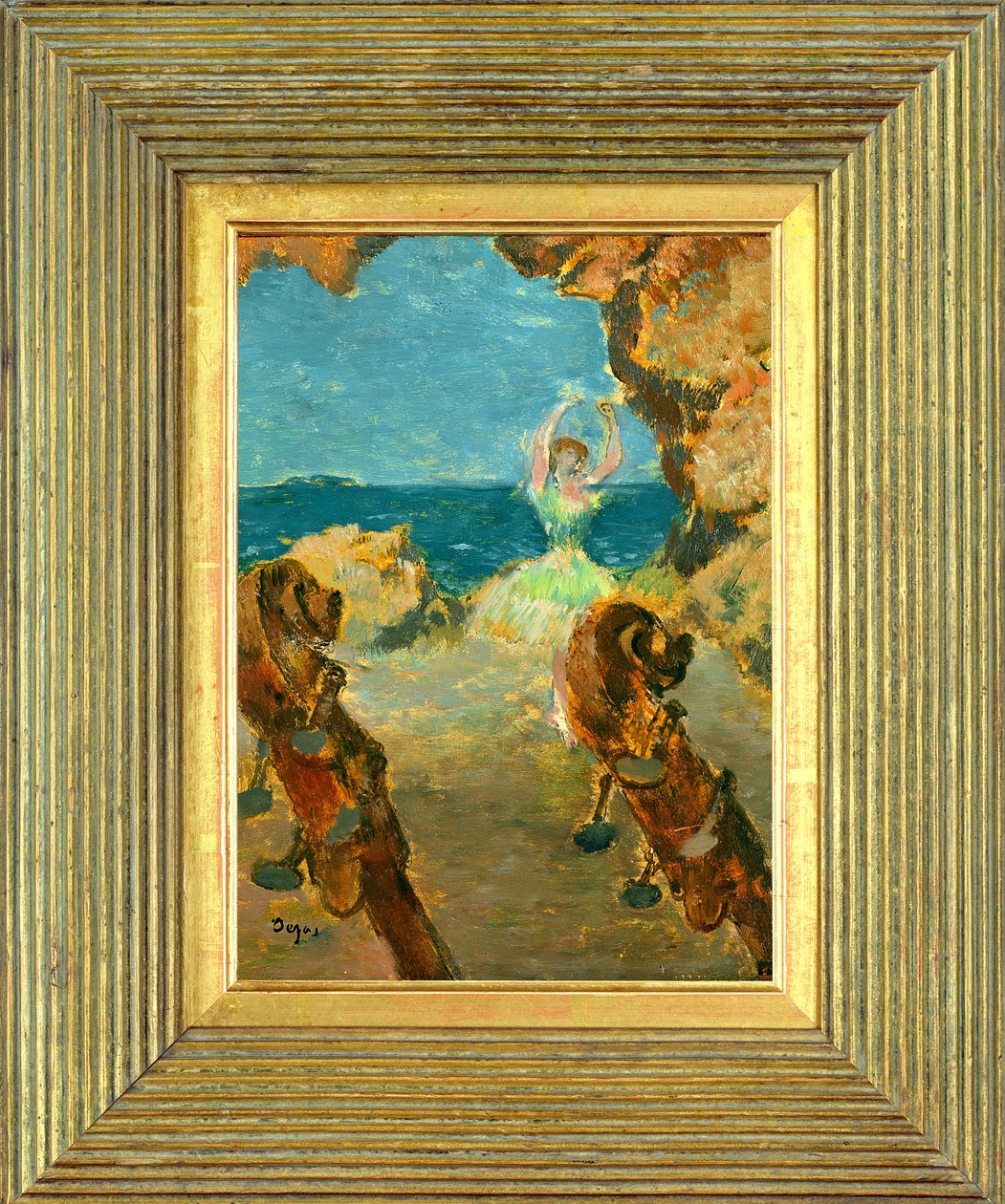 O bailarino, 1891 (óleo no painel de mogno) (ver 141384) de Edgar Degas