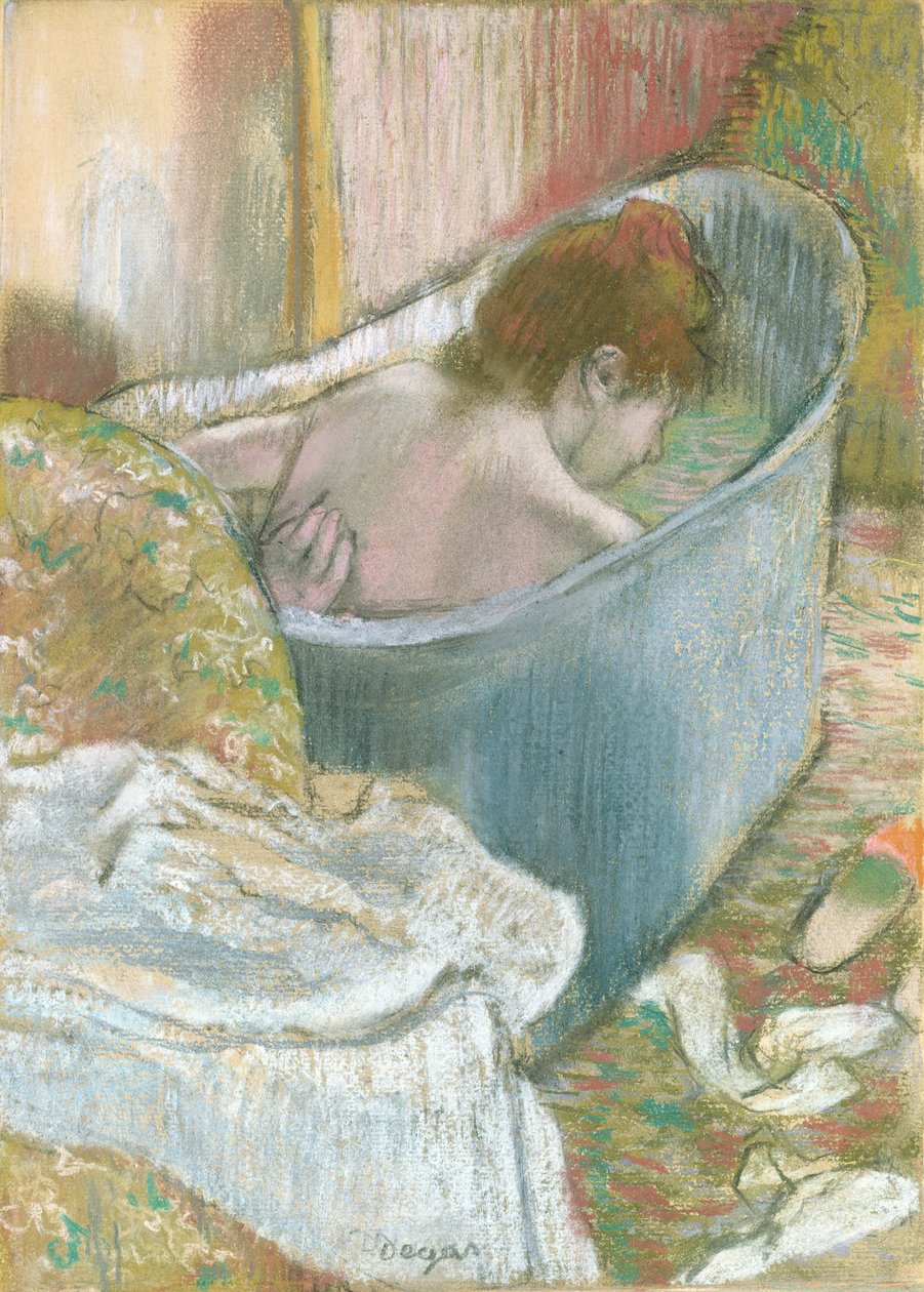 O banho (pastel) de Edgar Degas
