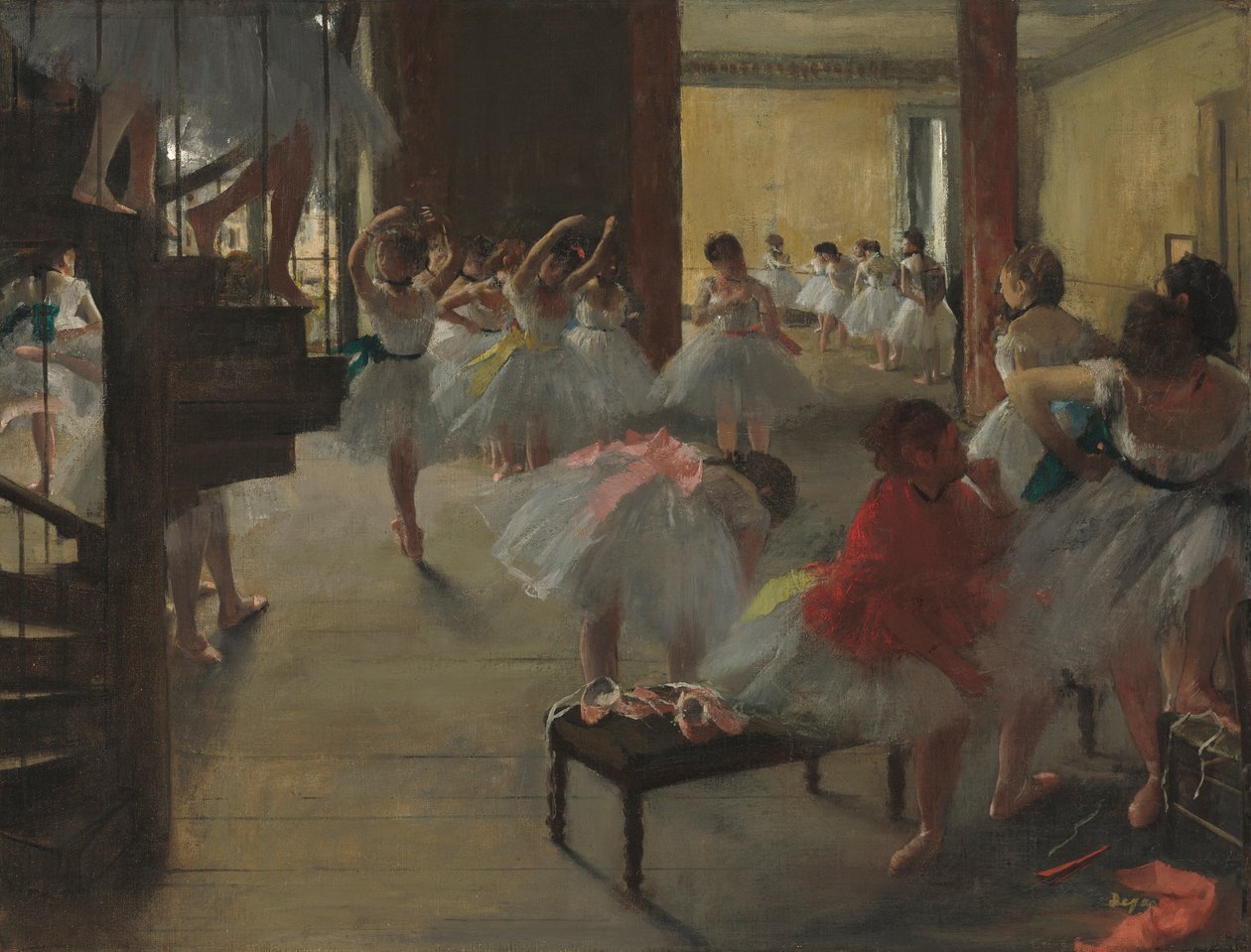 A aula de dança, c.1873 de Edgar Degas