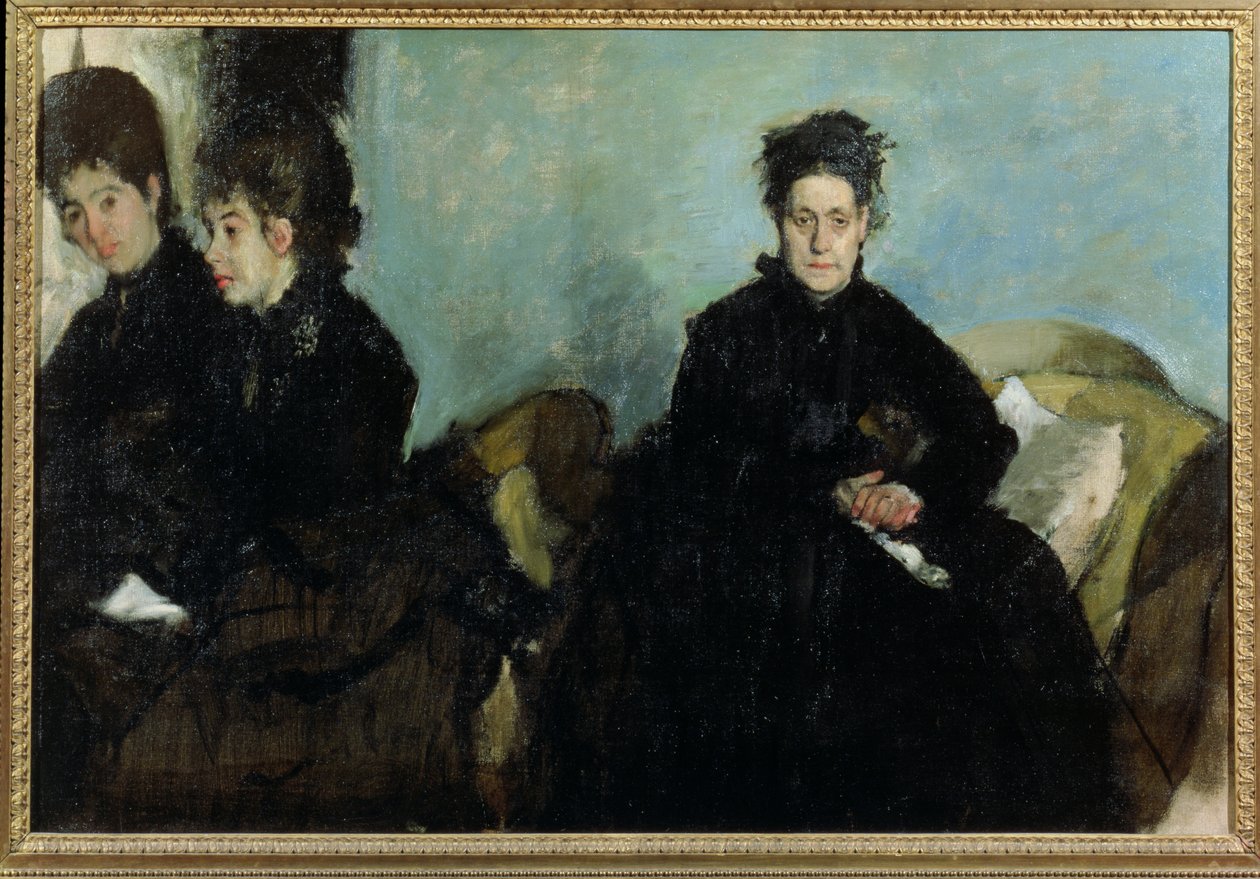 A duquesa de Montejasi e suas filhas Elena e Camilla, 1876 de Edgar Degas