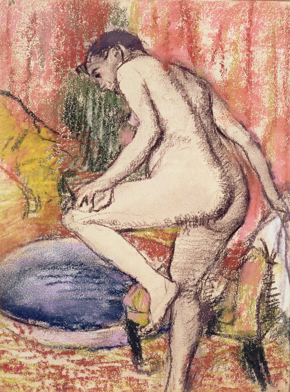 O banheiro, 1883 (pastel e giz no papel) de Edgar Degas