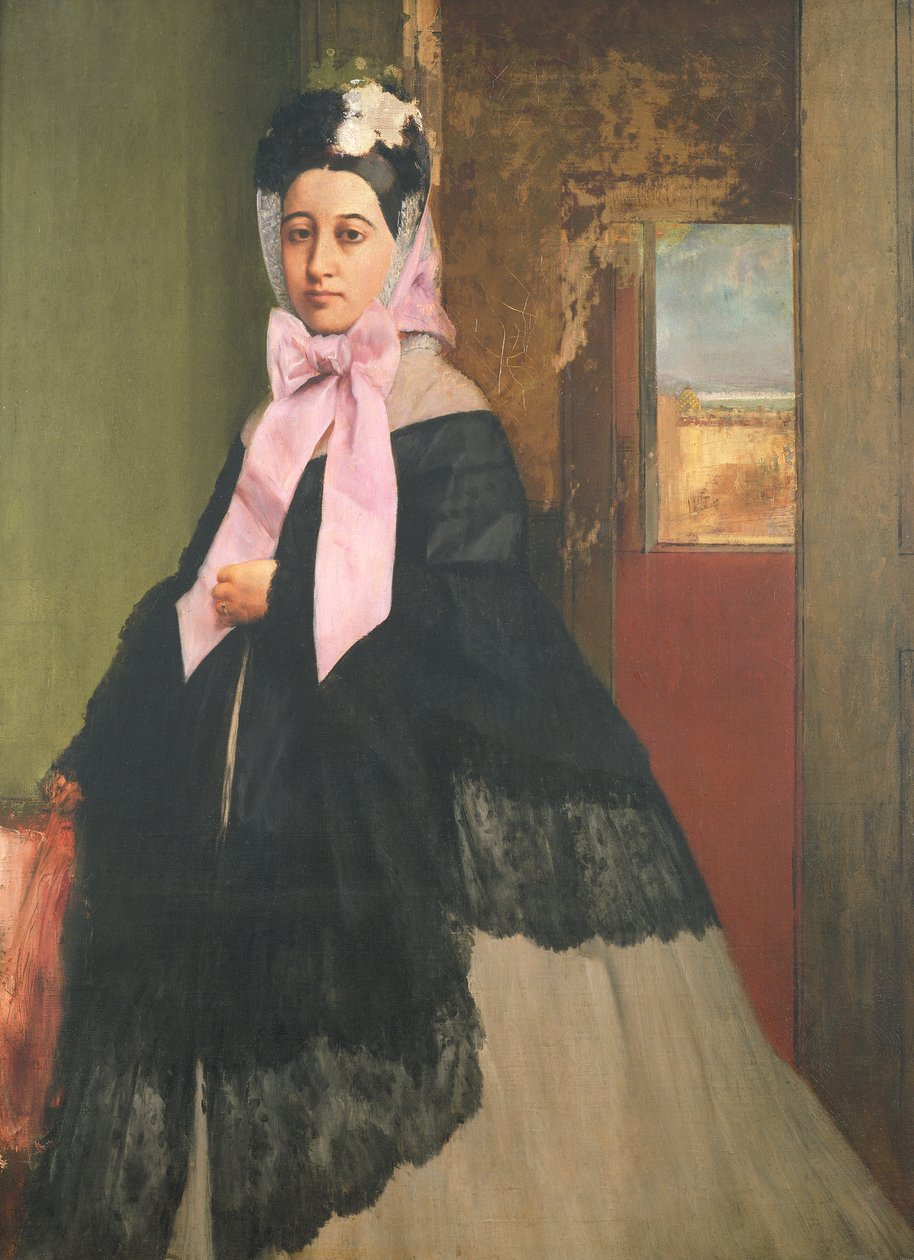 Therese de Gas (1842-95), irmã do artista, mais tarde Madame Edmond Morbilli, c.1863 de Edgar Degas