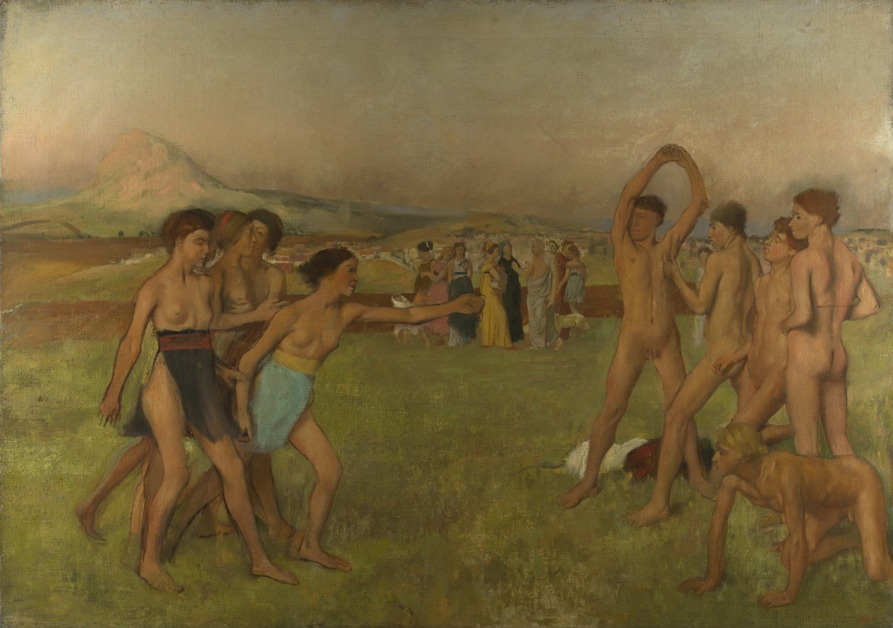 Espartanos jovens de Edgar Degas