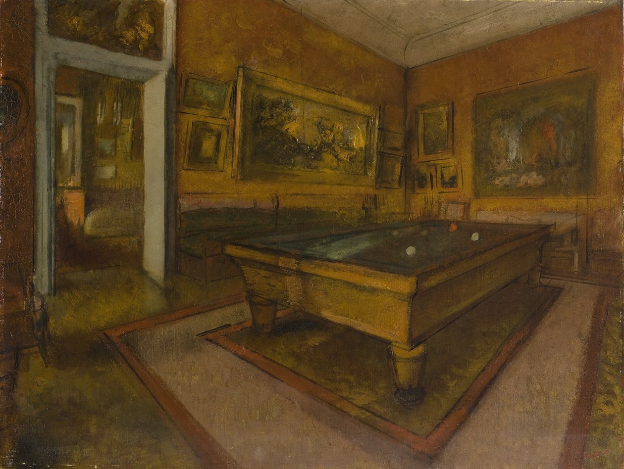 Sala de bilhar em Ménil-Hubert de Edgar Degas