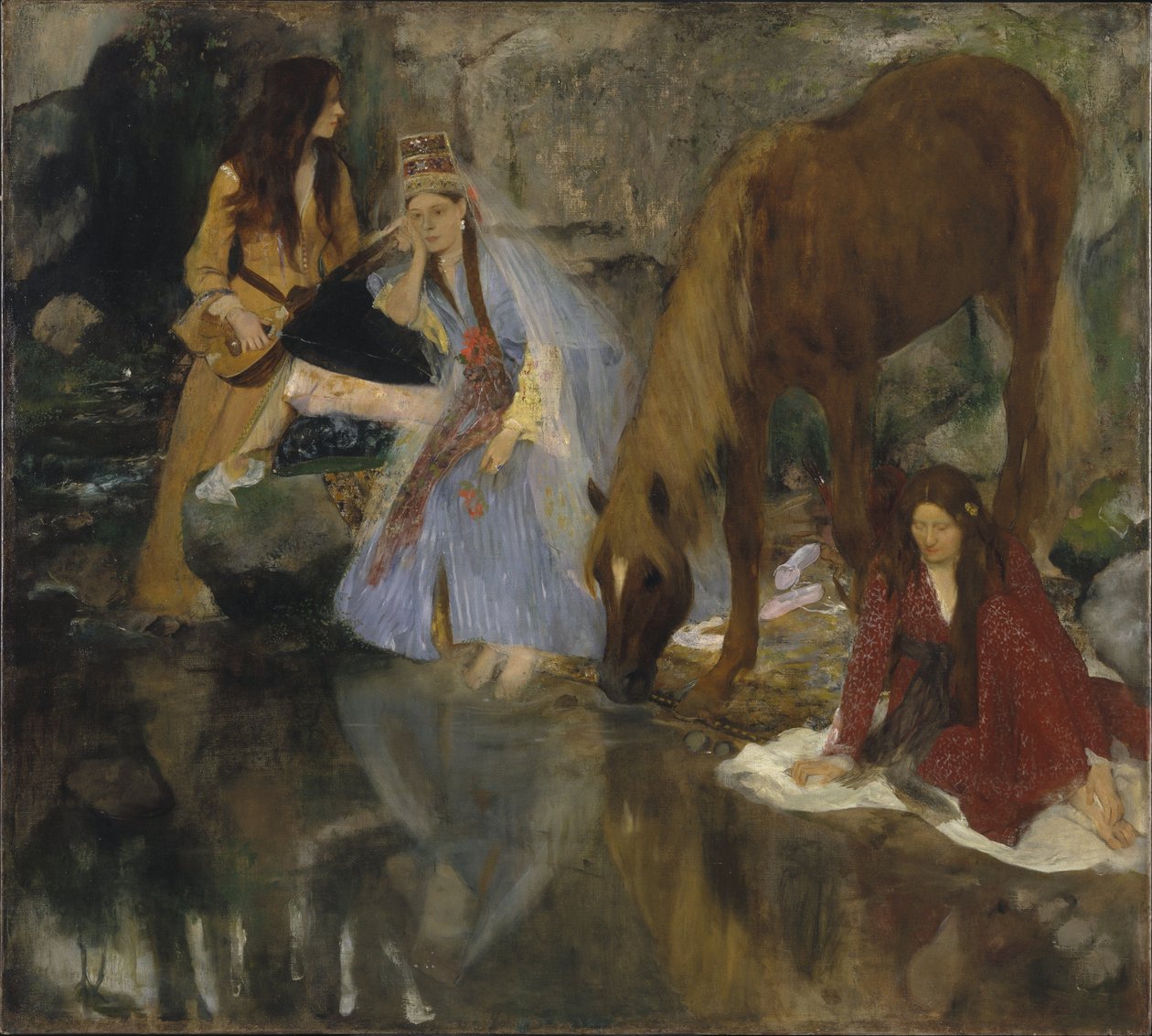 Retrato de Miss Fiocre no Ballet The Source (Retrato de Miss ... E (ugénie) F (iocre) - sobre ... de Edgar Degas