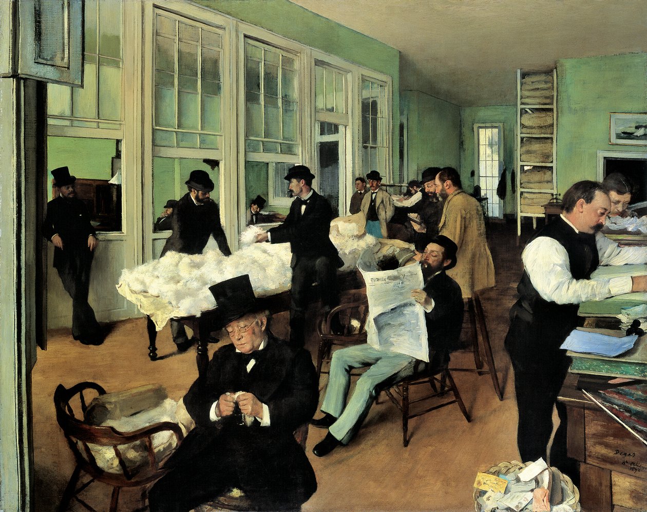 Um escritório de algodão em Nova Orleans O escritório de algodão em Nova Orleans, 1873 de Edgar Degas