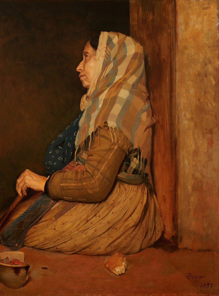 Uma mendiga romana, 1857. de Edgar Degas
