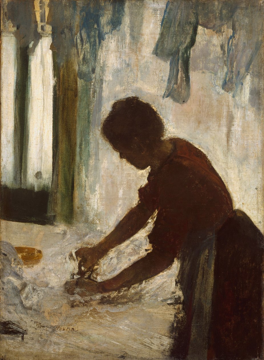 Uma mulher de engomadoria, 1873 de Edgar Degas