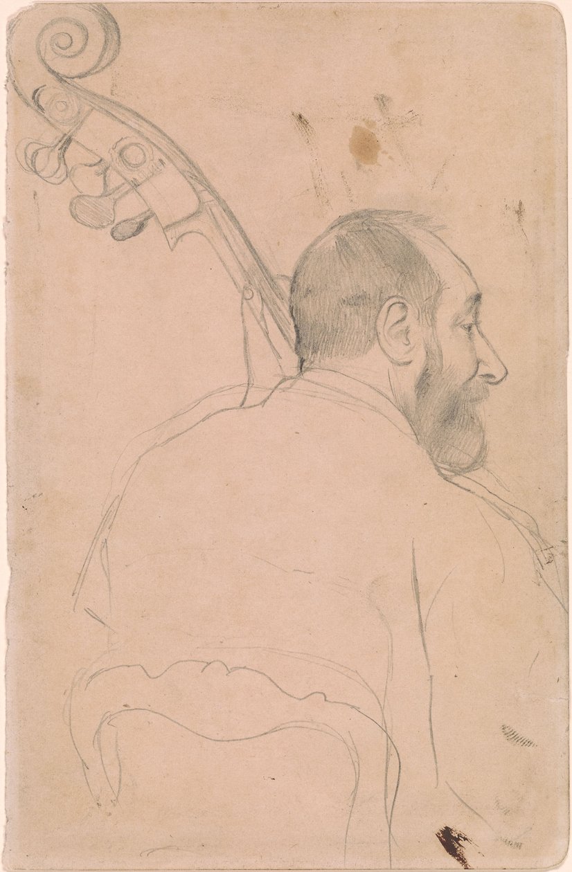Achille Gouffe, contrabaixista da Ópera de Paris de Edgar Degas