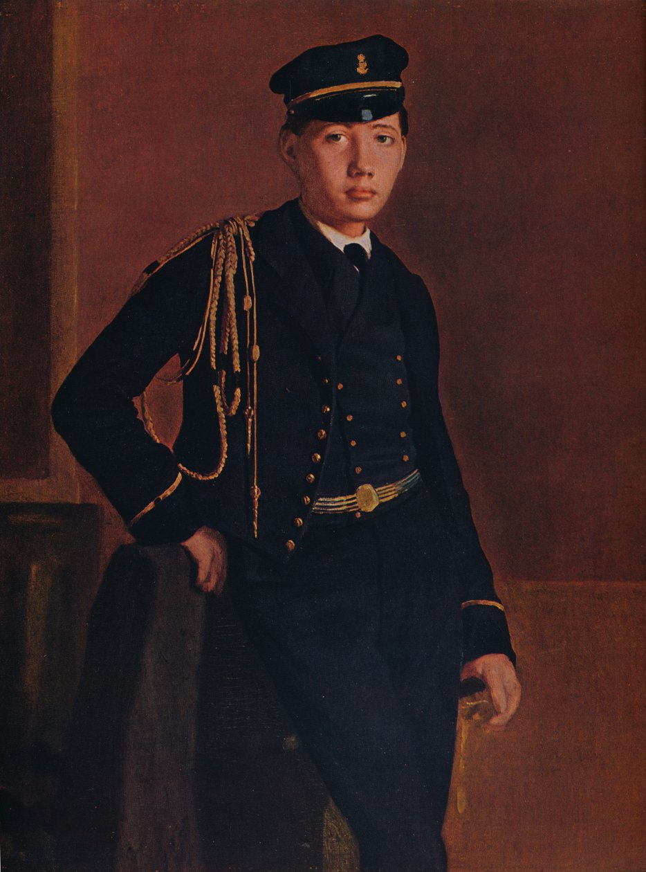 Achille de Gas no uniforme de um cadete, 1856-1857 de Edgar Degas
