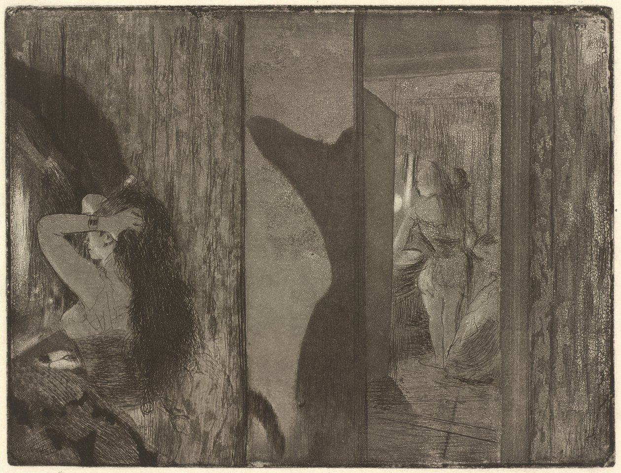 Atrizes em seus camarins, 18791880. de Edgar Degas