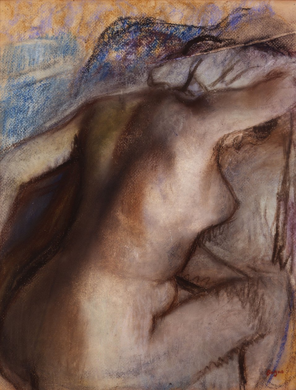 Depois do banho, mulher se secando de Edgar Degas