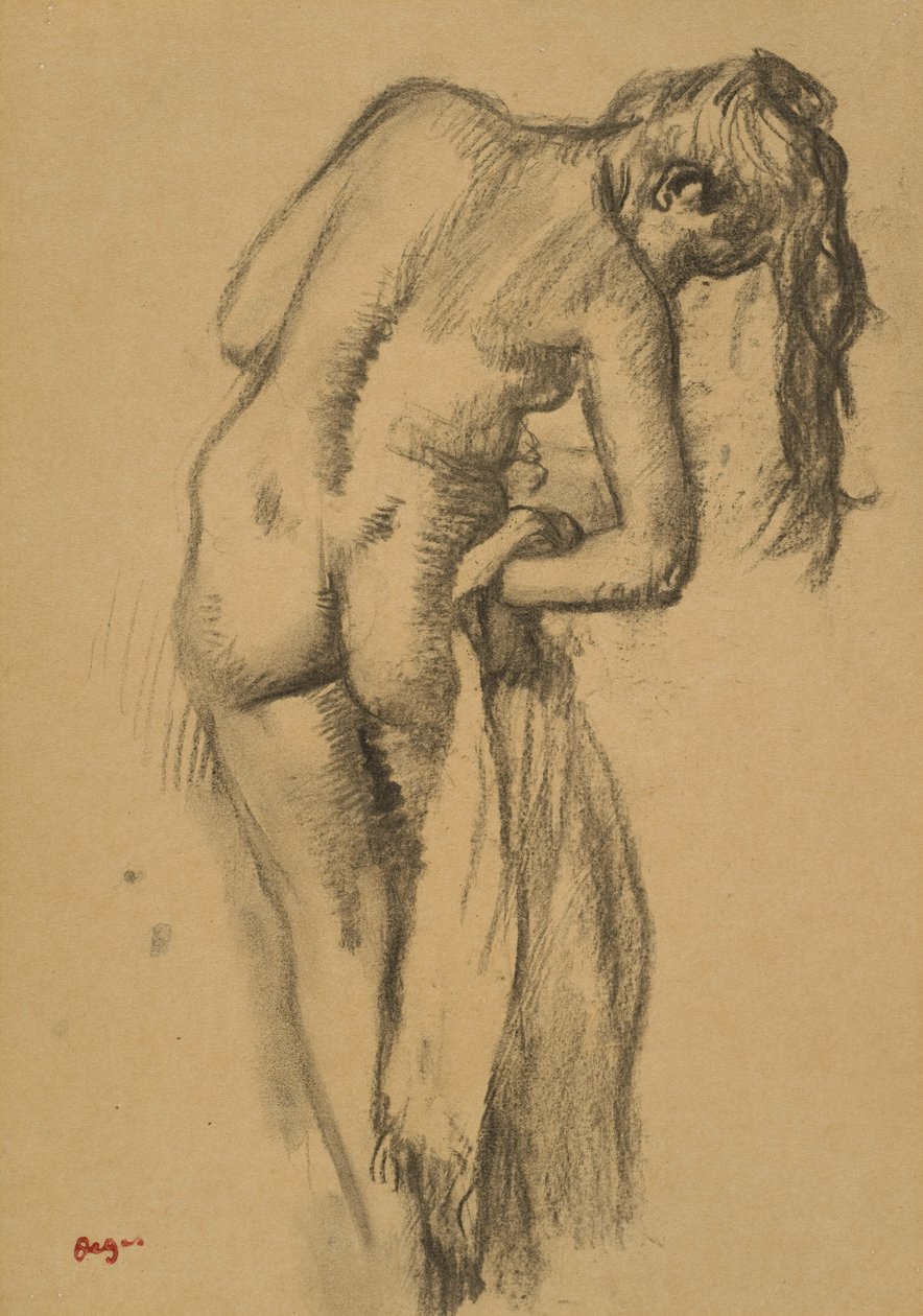 Depois do banho, c.1891-92 de Edgar Degas