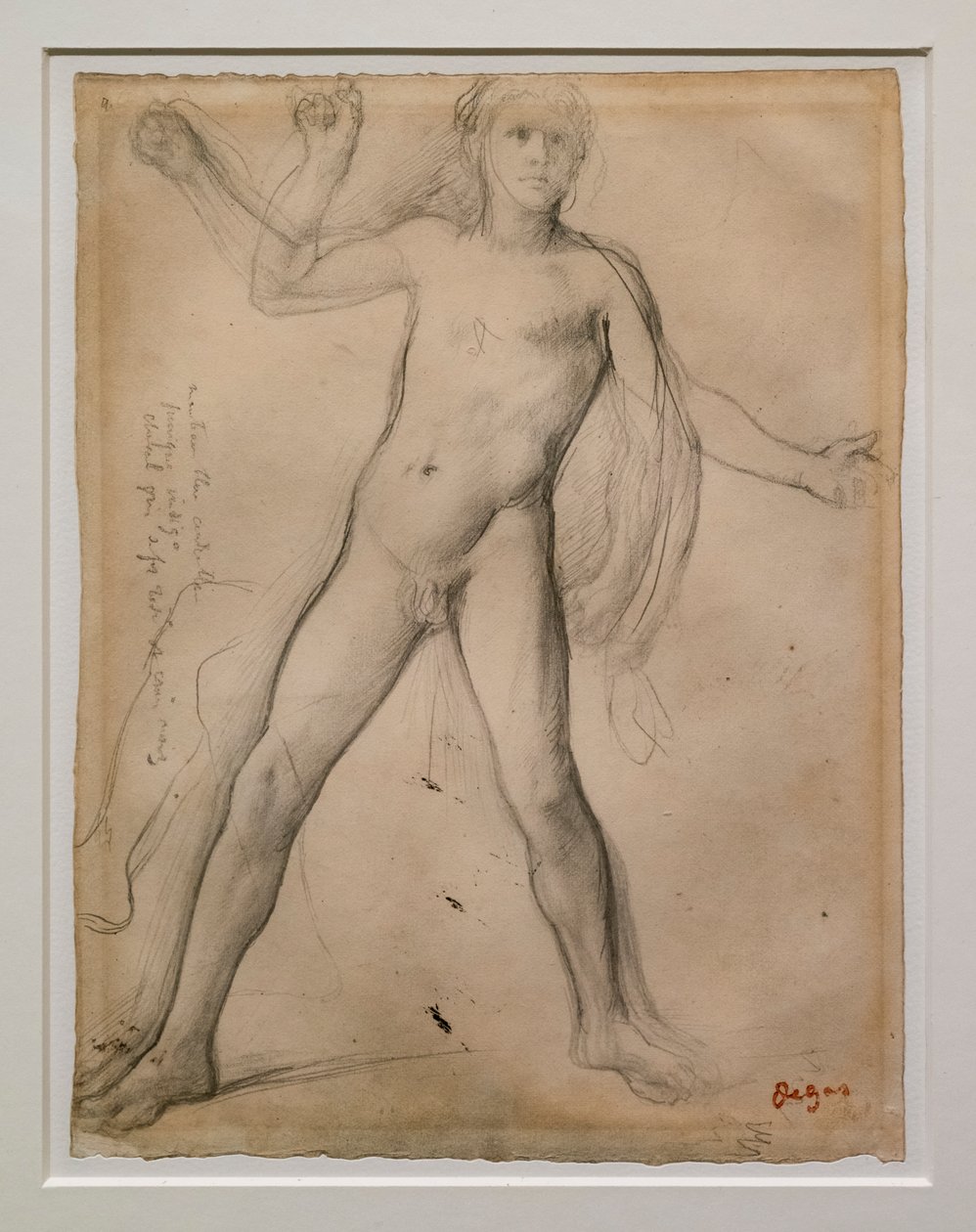 Estudo do Alexander e das pernas. Por volta de 1859-1861. Tinta preta e grafite sobre papel. de Edgar Degas