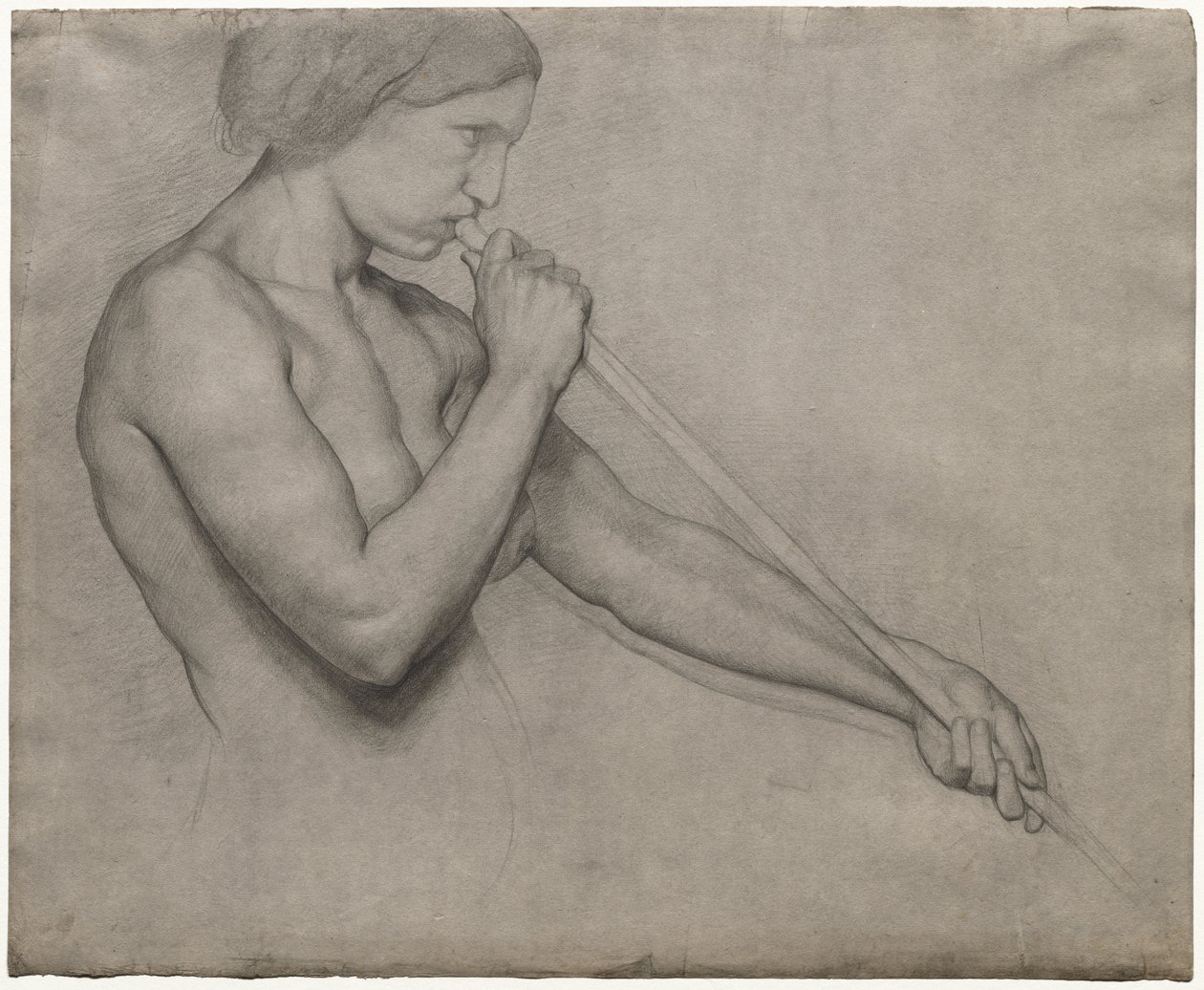 Anjo a tocar uma trombeta de Edgar Degas