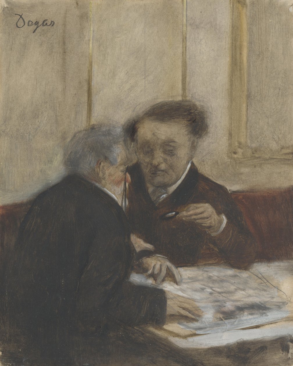 No Café Châteaudun, c. 1870 de Edgar Degas