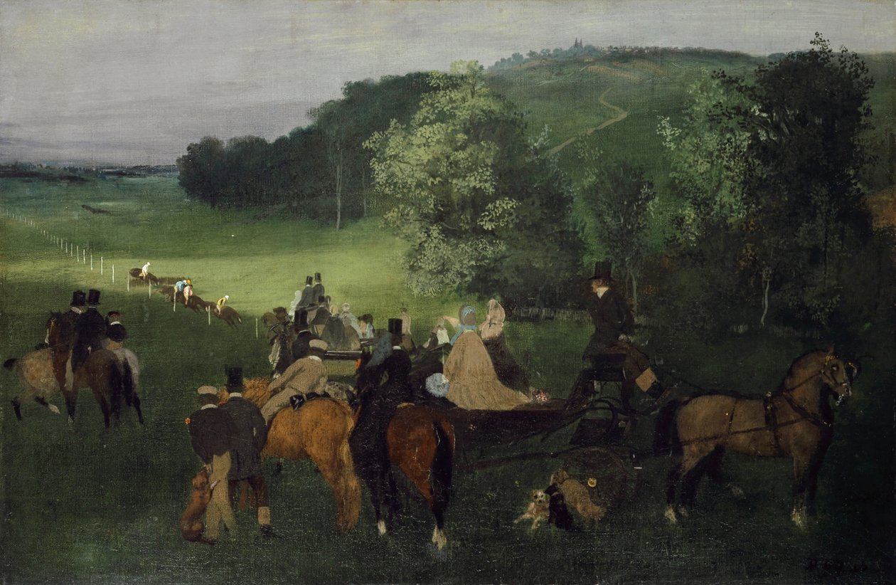 Na pista de corridas (as raças), c.1861-62 de Edgar Degas