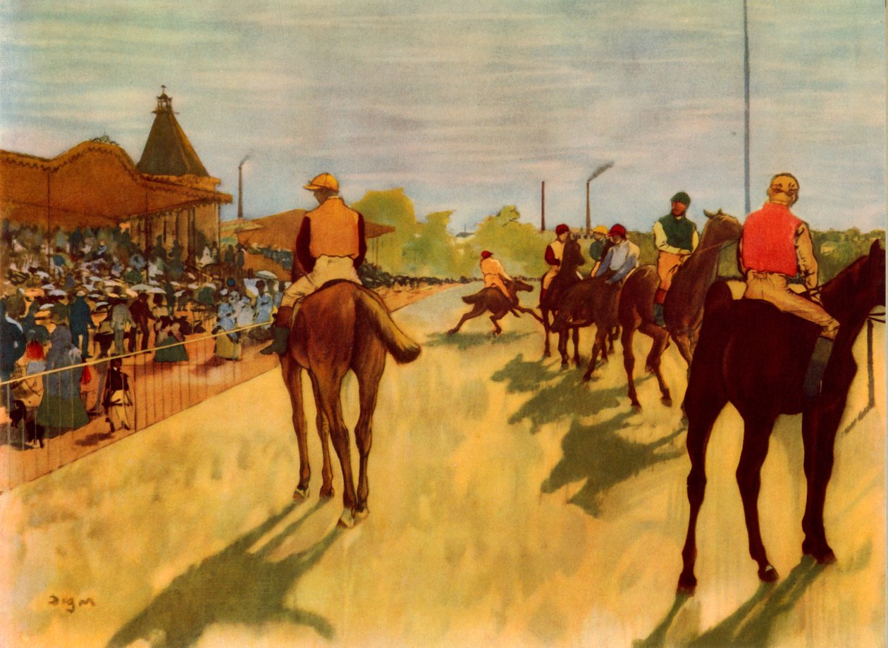Nas corridas, c1866-1868, 1937. de Edgar Degas