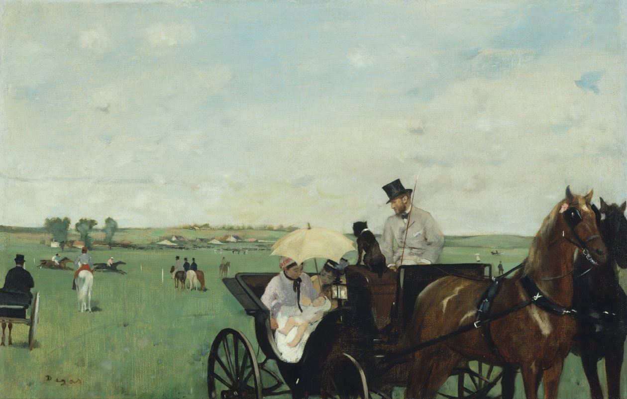 Nas corridas no campo (Aux courses en province) de Edgar Degas