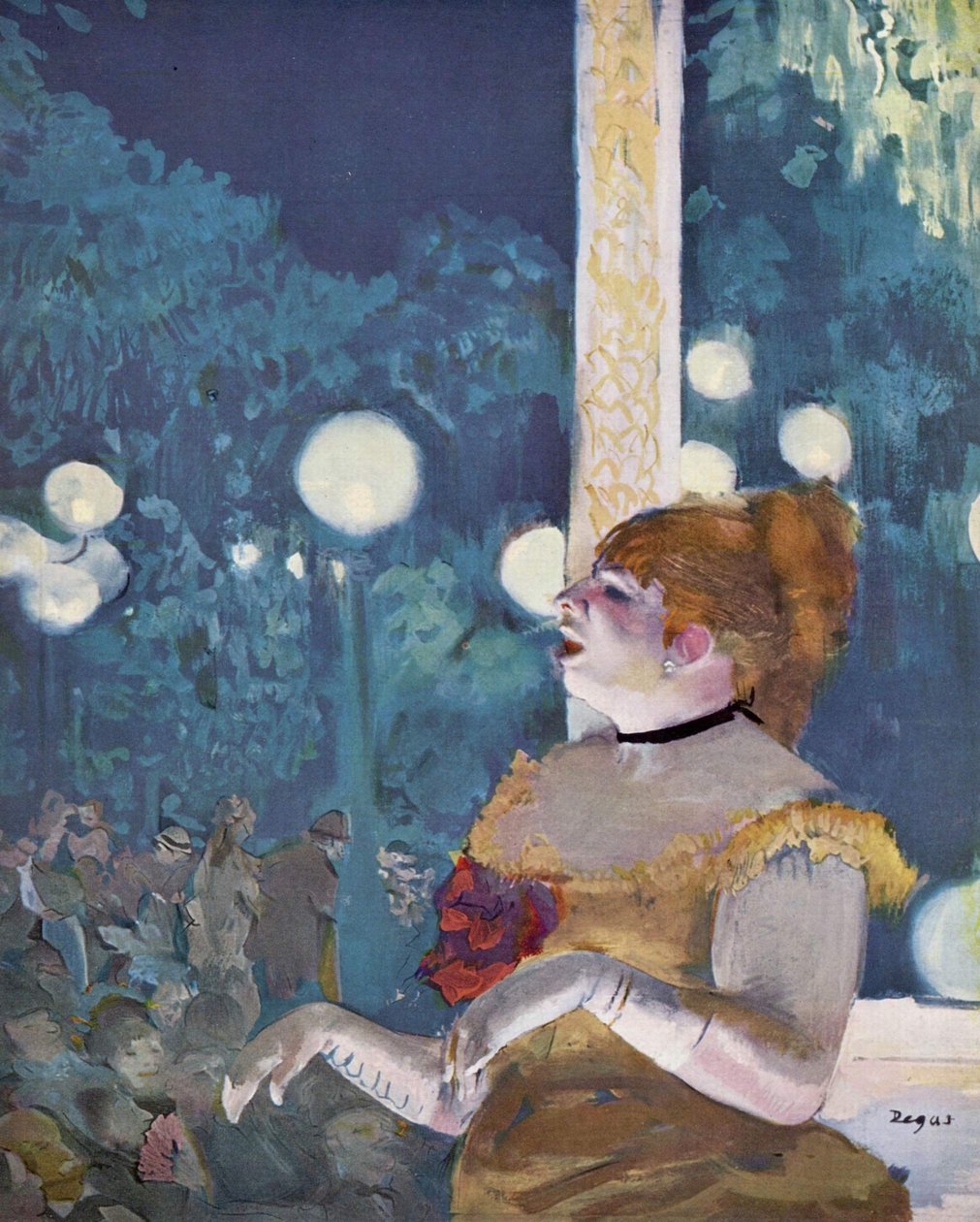 No Café-concerto: La Chanson du chien de Edgar Degas