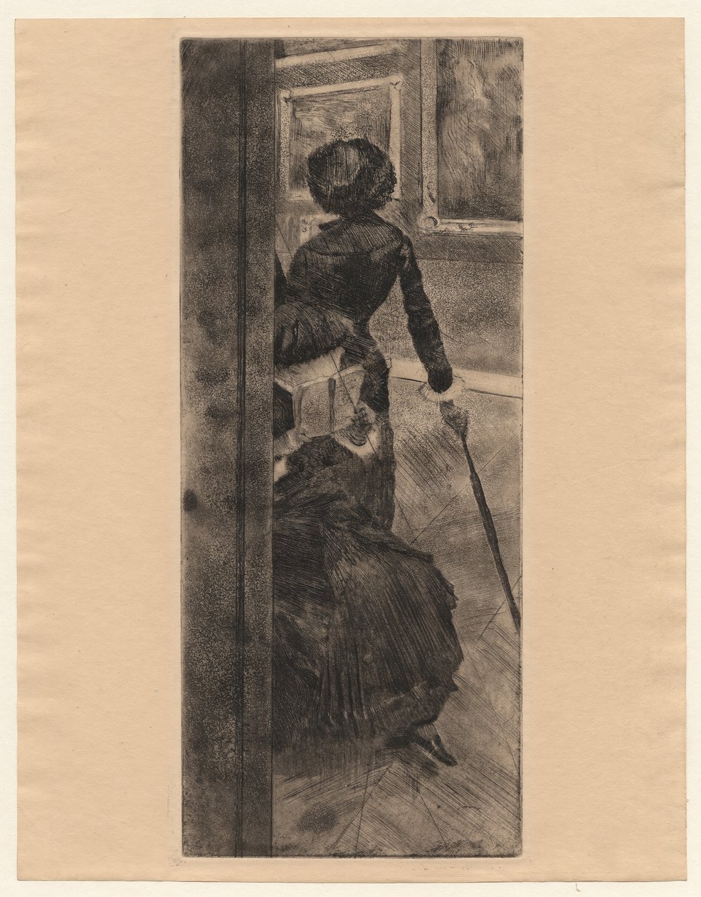 No Louvre, A pintura, Mary Cassatt de Edgar Degas