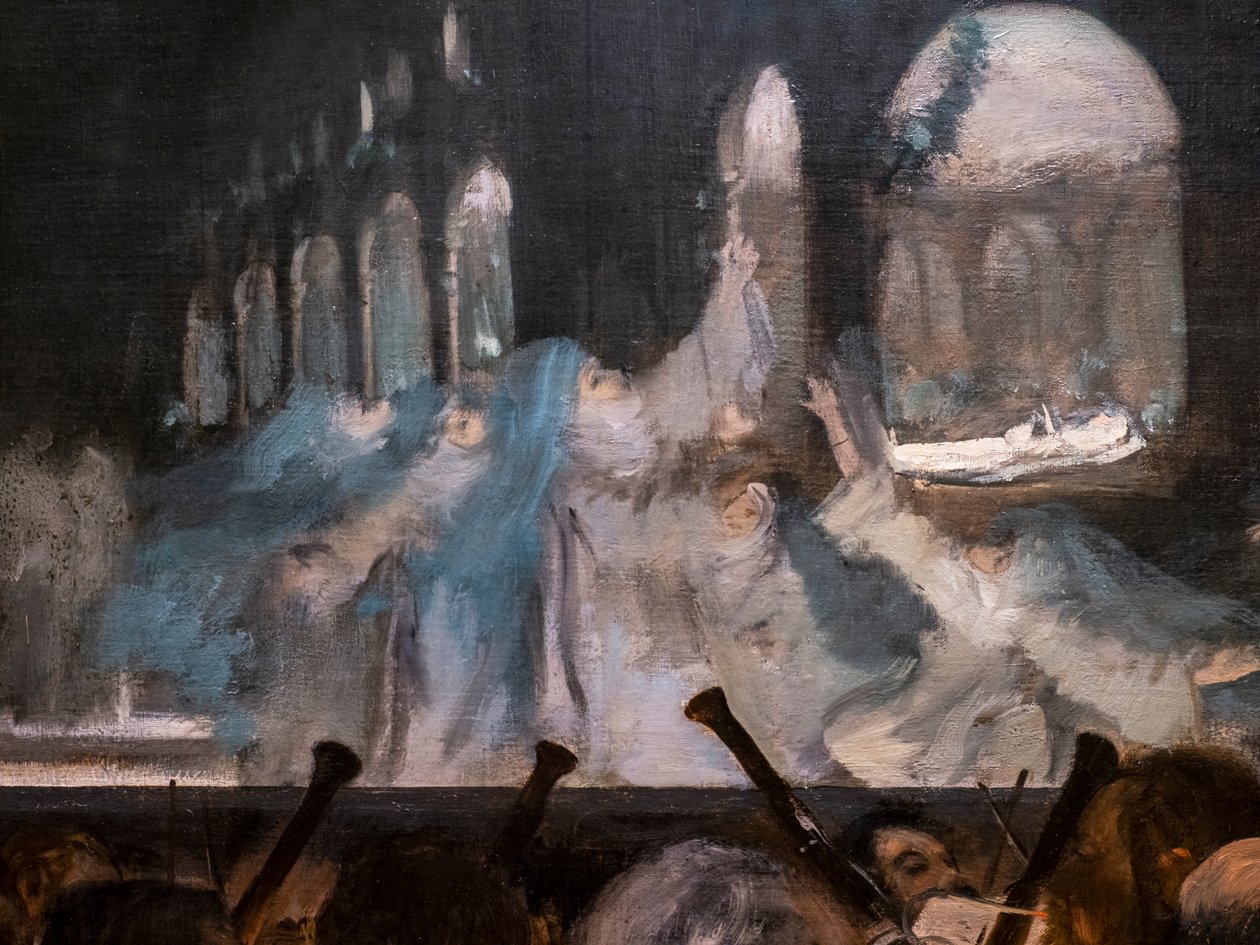 Ballet de Robert the Devil (detalhe). 1876. Óleo sobre tela. de Edgar Degas
