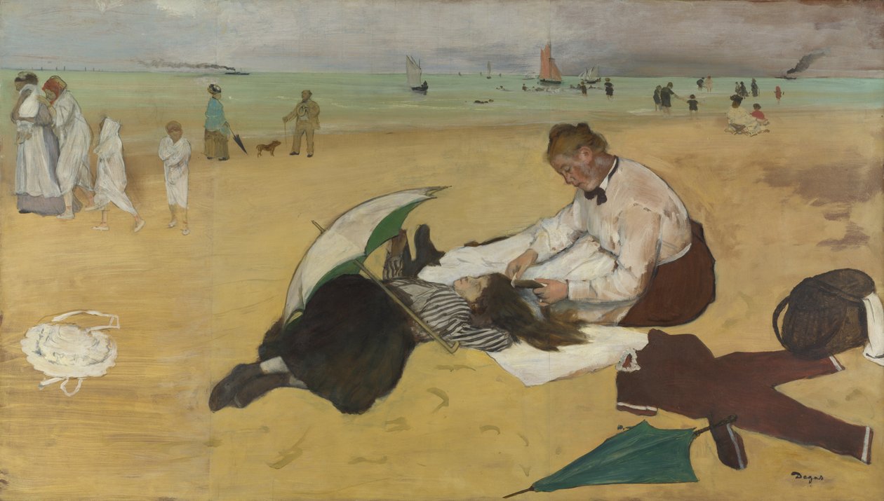 Cena de praia, c. 1869 de Edgar Degas